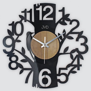 Nástěnné hodiny design JVD HJ64 ze skutečné gramodesky