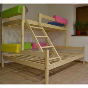 Patrová postel Nelis 140x200 cm+ úložné prostory