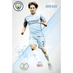Plakát, Obraz - Manchester City - Silva 16/17, (61 x 91,5 cm)