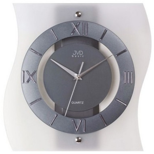 Luxusní designové skleněné hodiny JVD N12