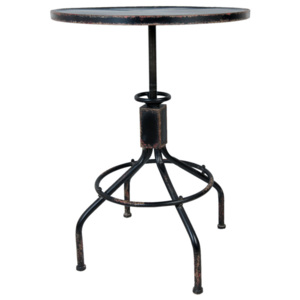 Černý kulatý stolek Clayre & Eef Bistro
