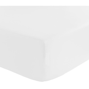 Bílé elastické prostěradlo HF Living Basic, 90 x 200 cm