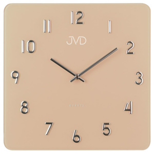 Skleněné designové hranaté čitelné hodiny JVD H85.2