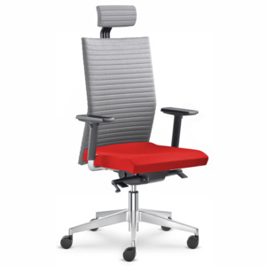 LD seating Element 435-SYS-F40-N6 - Kancelářská židle - šedá/červená