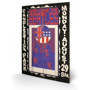Dřevěný obraz The Beatles - Here Come The Beatles, (40 x 59 cm)