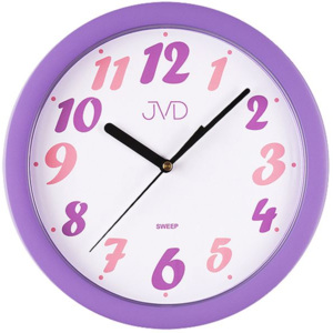 Fialové dětské nástěnné hodiny JVD sweep HP612.23