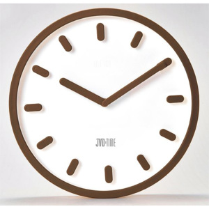 Hnědé moderní nástěnné hodiny JVD TIME H81.3