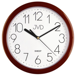 Plastové nástěnné netikající tiché hodiny JVD sweep HP612.16
