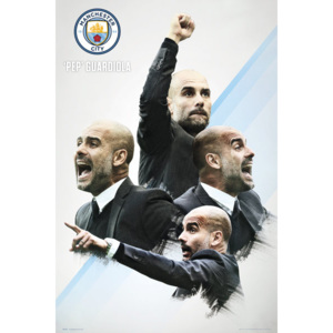 Plakát, Obraz - Manchester City - Guardiola 16/17, (61 x 91,5 cm)
