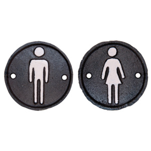 Cedulka litinová WC muži a ženy