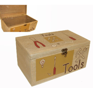 Dřevěná krabice "TOOLS" 30x18x15cm