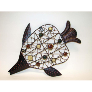 Nástěnná dekorace "FISH" 50x37x6cm