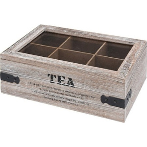 Dřevěná krabička na čaj + poštovné zdarma