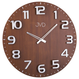 Designové obrovské velké dřevěné hodiny JVD HT075.2 (třešeň)