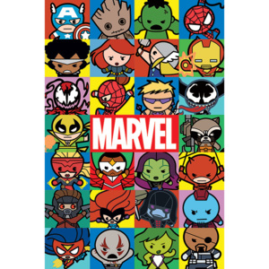 Plakát, Obraz - Marvel - Characters (Kawaii), (61 x 91,5 cm)