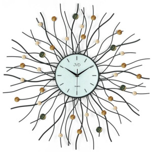 Kovové paprskovité nástěnné designové hodiny JVD HJ02