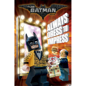Plakát, Obraz - Lego Batman - Always Dress To Impress, (61 x 91,5 cm)