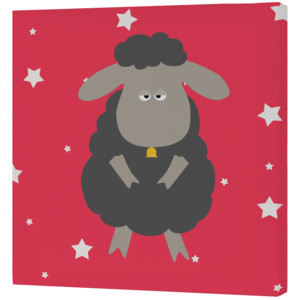 Baleno Nástěnný obraz Little Sheep - černá ovečka, 27x27 cm