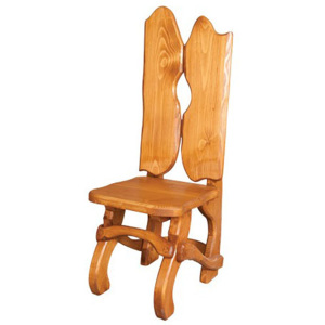 Drewmax MO239 židle - Zahradní židle z masivního smrkového dřeva 44x52x122cm - Dub