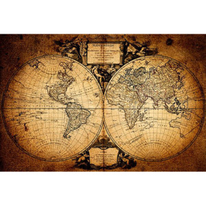 Plakát, Obraz - Mapa světa - Mappemonde, (91,5 x 61 cm)