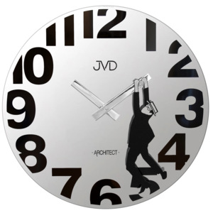 Celo - kovové designové hodiny JVD -Architect- HC14.1 s obíhajícím panáčkem (POŠTOVNÉ ZDARMA!!)