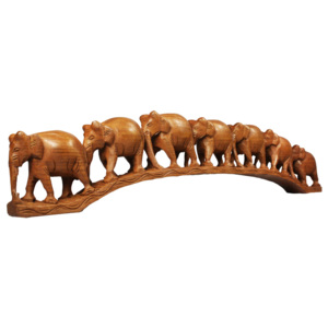 Dekorace - vyřezávaní sloni 62 cm