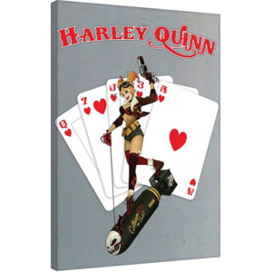 Obraz na plátně DC Comics - Harley Quinn - Cards, (60 x 80 cm)