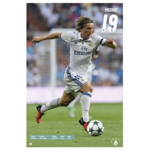 Plakát, Obraz - Real Madrid 2016/2017 - Luka Modrić, (61 x 91,5 cm)