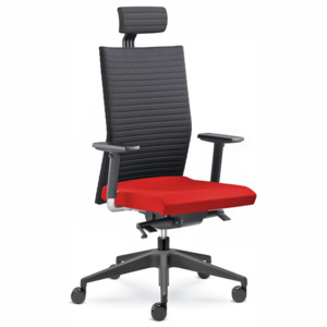 LD seating Element 435-SYS - Kancelářská židle - černá/červená
