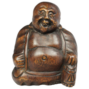 Dřevěná soška buddha 15 cm - Thajsko