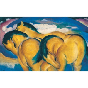 Obraz, Reprodukce - Malí žlutí koně - Franz Marc, Franz Marc, (80 x 60 cm)