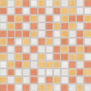Rako SAMBA Mozaika 2,3 x 2,3, mix1 cihlová, 30 x 30 cm / GDM02115