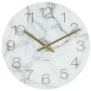Stolní hodiny Marble, 17 cm, bílá Stfh-KA5616WH Time for home+