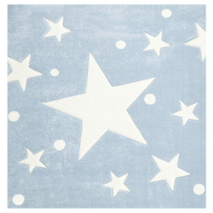 Happy Rugs Dětský koberec modrý s hvězdami, 140x140 cm
