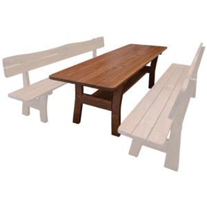 Drewmax MO261 stůl - Zahradní stůl ze smrkového dřeva, lakovaný 180x81x80cm - Dub lak