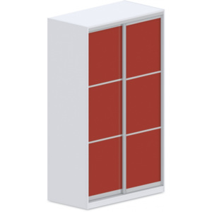 Artspect 351255P-B - Šatní skříň s posuvnými dveřmi 120x62x205cm - Chilli red