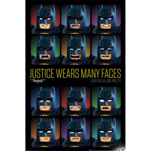 Plakát, Obraz - Lego Batman - Justice Wears Many Faces, (61 x 91,5 cm)