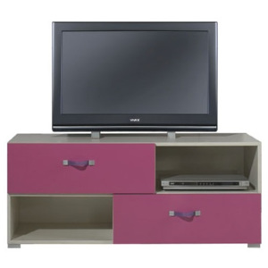 Meblar Televizní stolek KOMI KM10 (Adéla) barevné provedení doplňků: rúžova