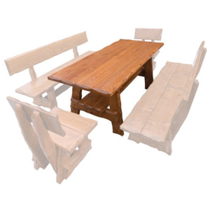 Drewmax MO268 stůl - Zahradní stůl ze smrkového dřeva, lakovaný 180x80x83cm - Dub lak