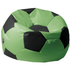 ANTARES Euroball medium - Sedací pytel 65x65x45cm - koženka zelená/černá