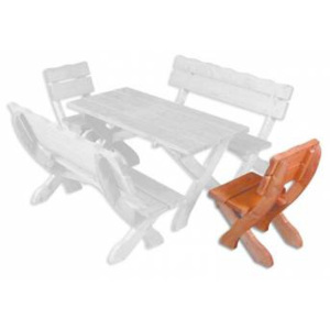 Drewmax MO105 židle - Zahradní židle z masivního smrkového dřeva 48x62x89cm - Dub