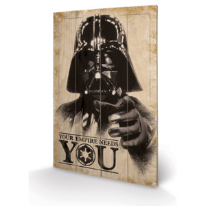 Dřevěný obraz Star Wars - Your Empire Needs You, (40 x 59 cm)