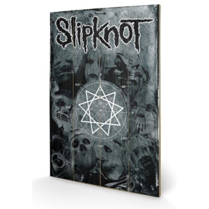 Dřevěný obraz Slipknot - Pentagram, (40 x 59 cm)