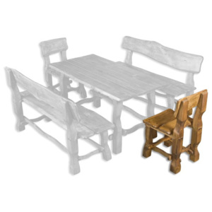 Drewmax MO101 židle - Zahradní židle dřevěná 45x54x86cm - Brunat