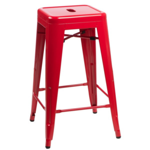 Červená barová stolička D2 Paris, výška 75 cm