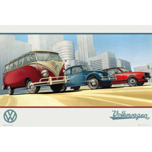Plakát, Obraz - VW Camper - Illustration, (91,5 x 61 cm)