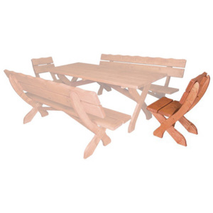 Drewmax MO104 židle - Zahradní židle z masivního smrkového dřeva 48x62x89cm - Dub
