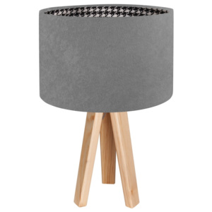 Svítidlo Grey fabric/black chackered stolní