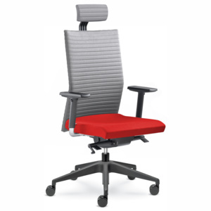 LD seating Element 435-SYS - Kancelářská židle - šedá/červená
