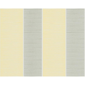 32455-2 tapety na zeď Schöner Wohnen 9 | 0,53 x 10,05 m | bílá, žlutá, šedá, metalická